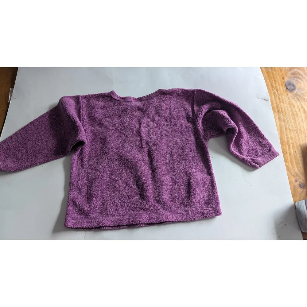Vintage OshKosh Bgosh Purple Fleece Floral Embroidered Sweatshirt 3T USA